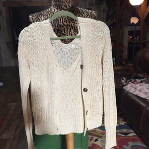Sweater tank top and cardigan set